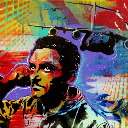 Bryce C Capa Dreams_spray paint and acrylic_12x16in_2012_Bryce Chisholm