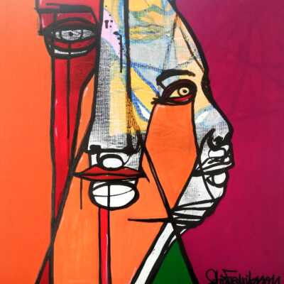 Stig O.T. Fredriksson, painting 50x50cm, Titel: Translucent