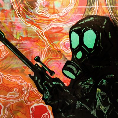 Tino Knaack (DE) Mann ohne Hund _ acrylic on wood _ 85cm x 50cm _ 450€ (print)